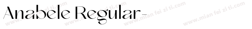 Anabele Regular字体转换